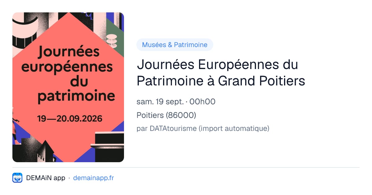 Journées Européennes du Patrimoine à Grand Poitiers — Poitiers