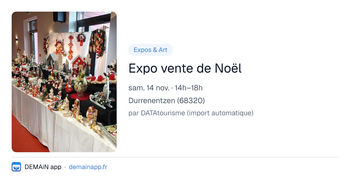 Expo vente de Noël — Durrenentzen