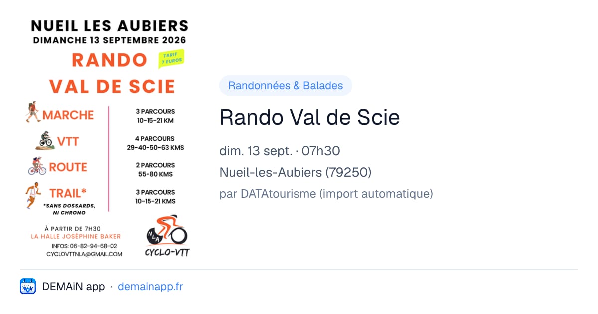 Rando Val de Scie — Nueil-les-Aubiers