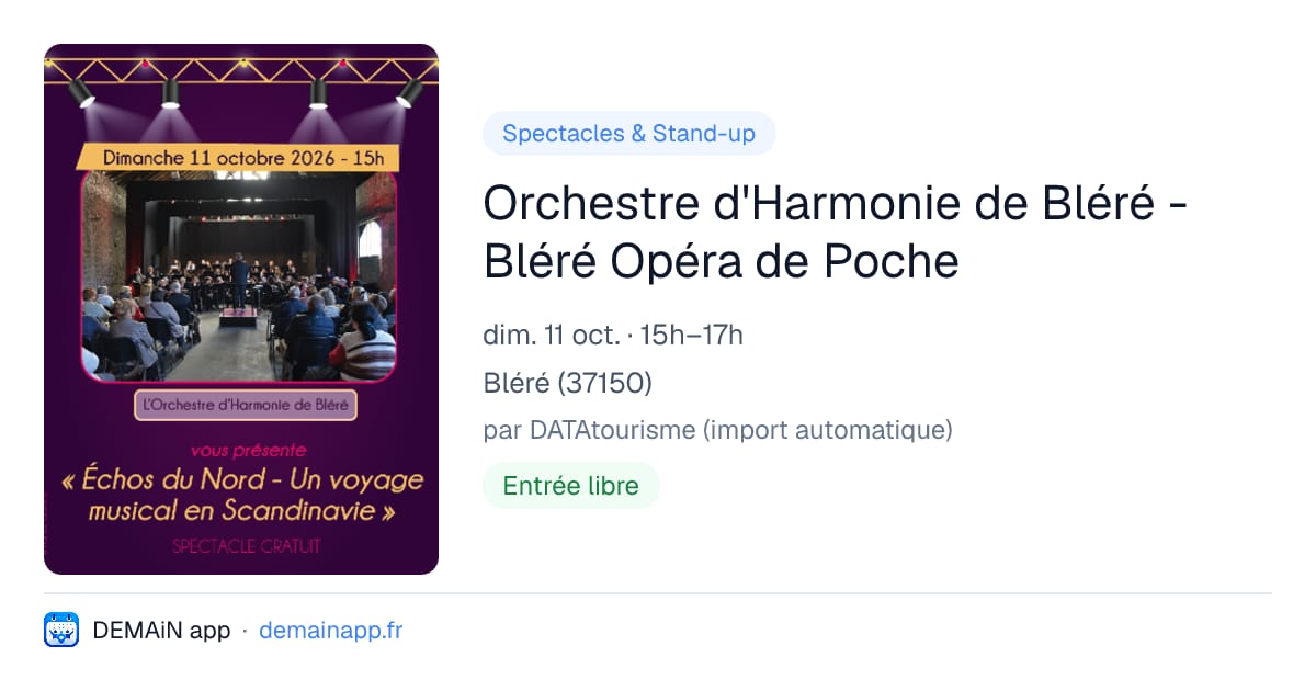 Orchestre d'Harmonie de Bléré - Bléré Opéra de Poche — Bléré