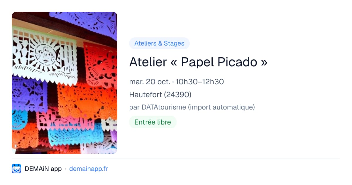 Atelier « Papel Picado » — Hautefort