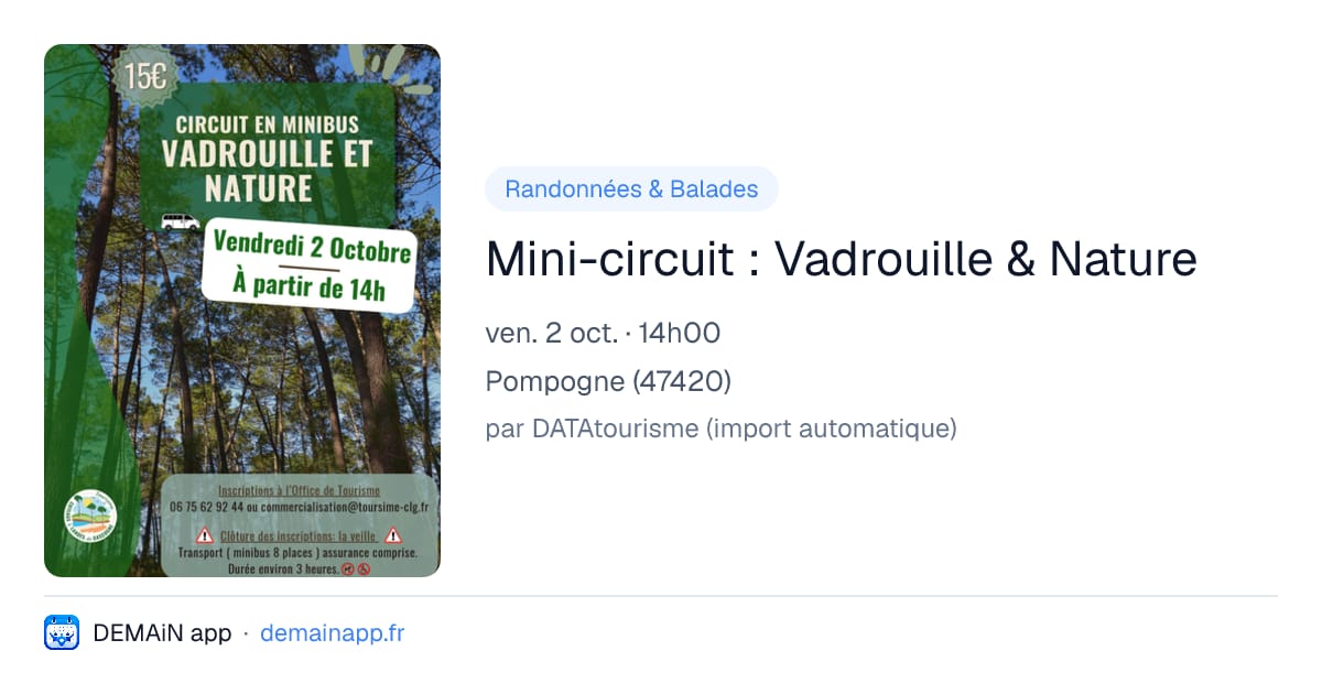 Mini-circuit : Vadrouille & Nature — Pompogne