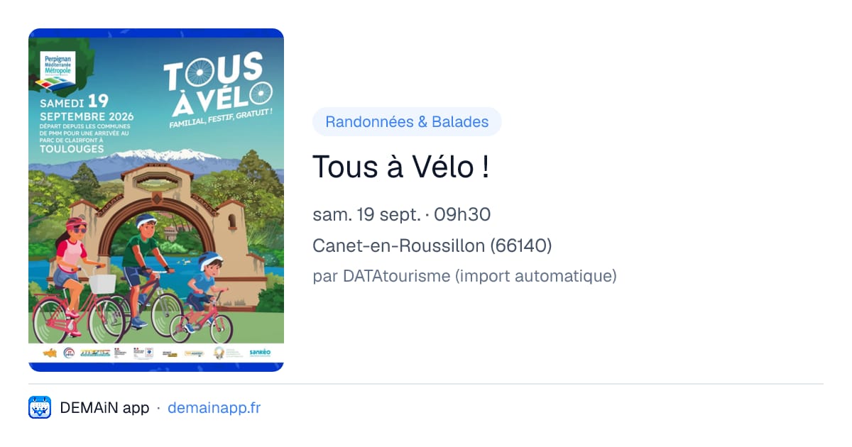 Tous à Vélo ! — Canet-en-Roussillon