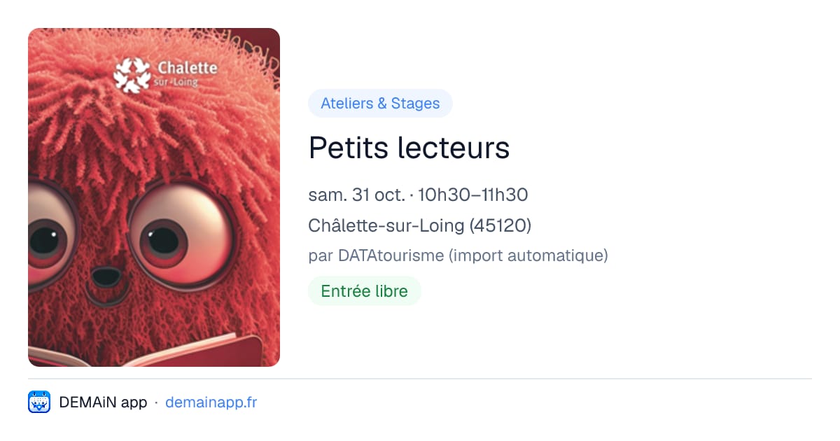 Petits lecteurs — Châlette-sur-Loing