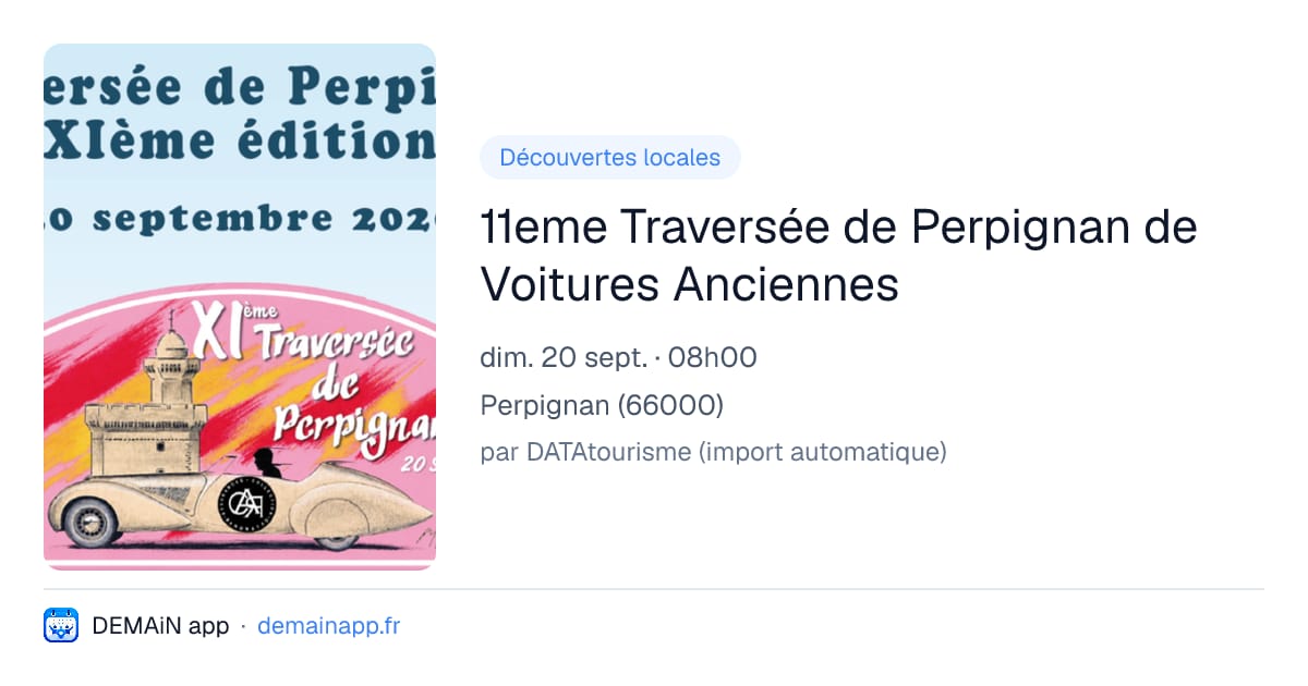 11eme Traversée de Perpignan de Voitures Anciennes — Perpignan