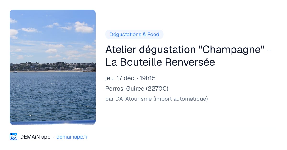 Atelier dégustation "Champagne" - La Bouteille Renversée — Perros-Guirec