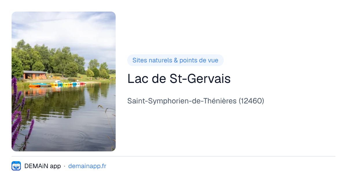 Lac de St-Gervais — Saint-Symphorien-de-Thénières