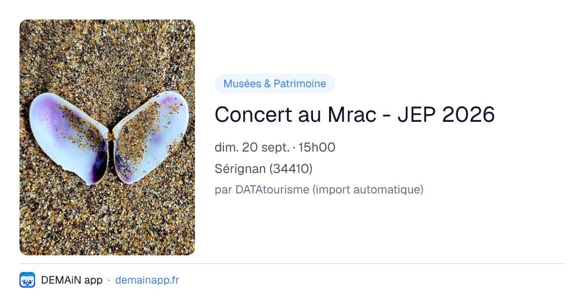 Concert au Mrac - JEP 2026 — Sérignan