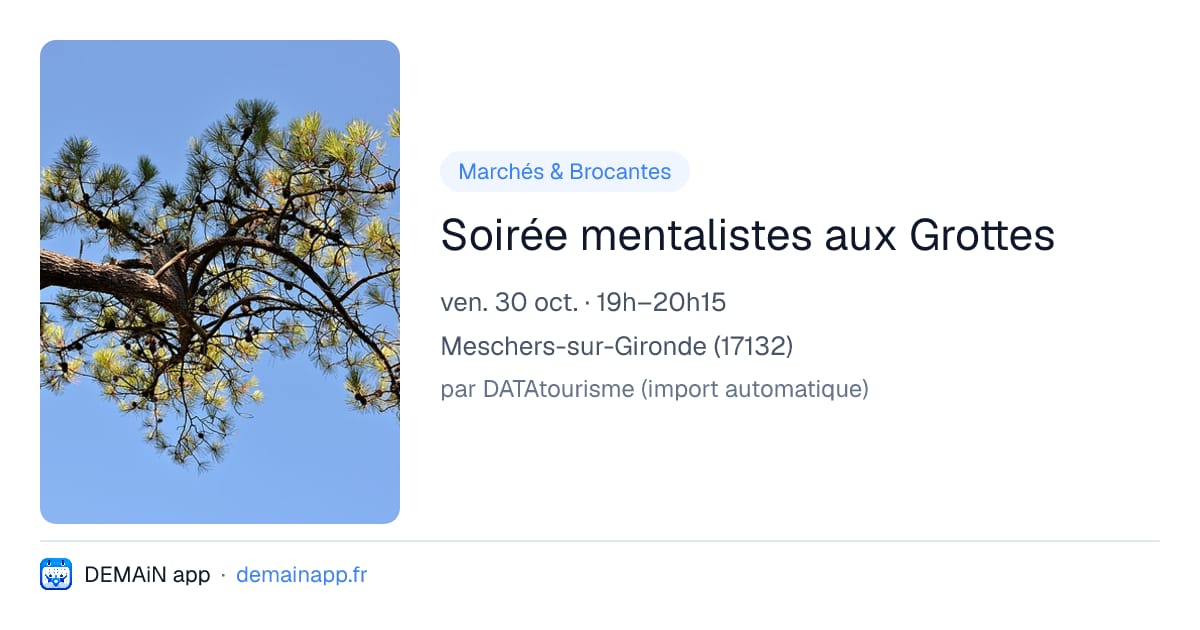 Soirée mentalistes aux Grottes — Meschers-sur-Gironde