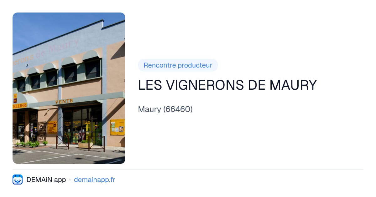 LES VIGNERONS DE MAURY — Maury