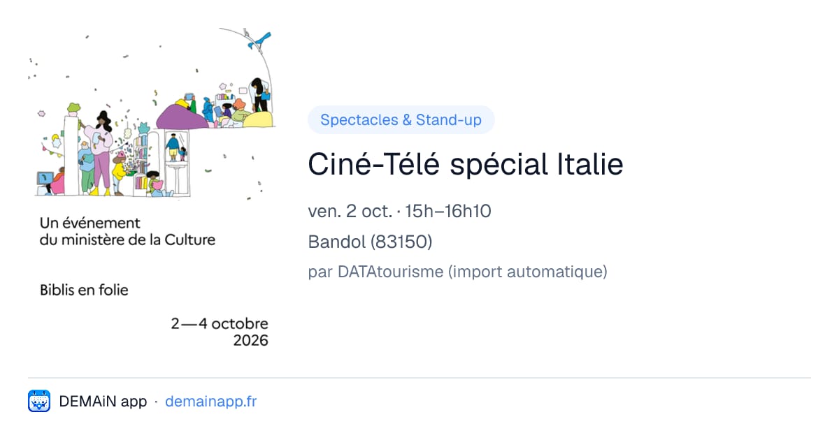 Ciné-Télé spécial Italie — Bandol