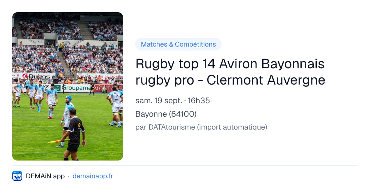 Rugby top 14 Aviron Bayonnais rugby pro - Clermont Auvergne — Bayonne
