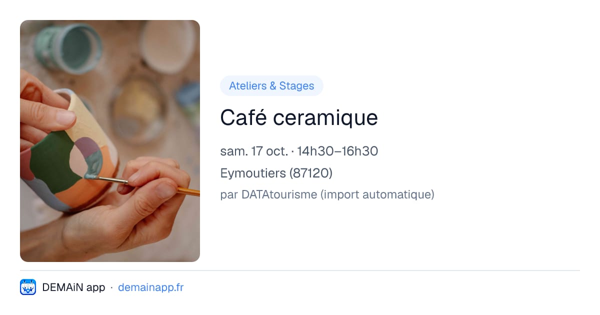 Café ceramique — Eymoutiers