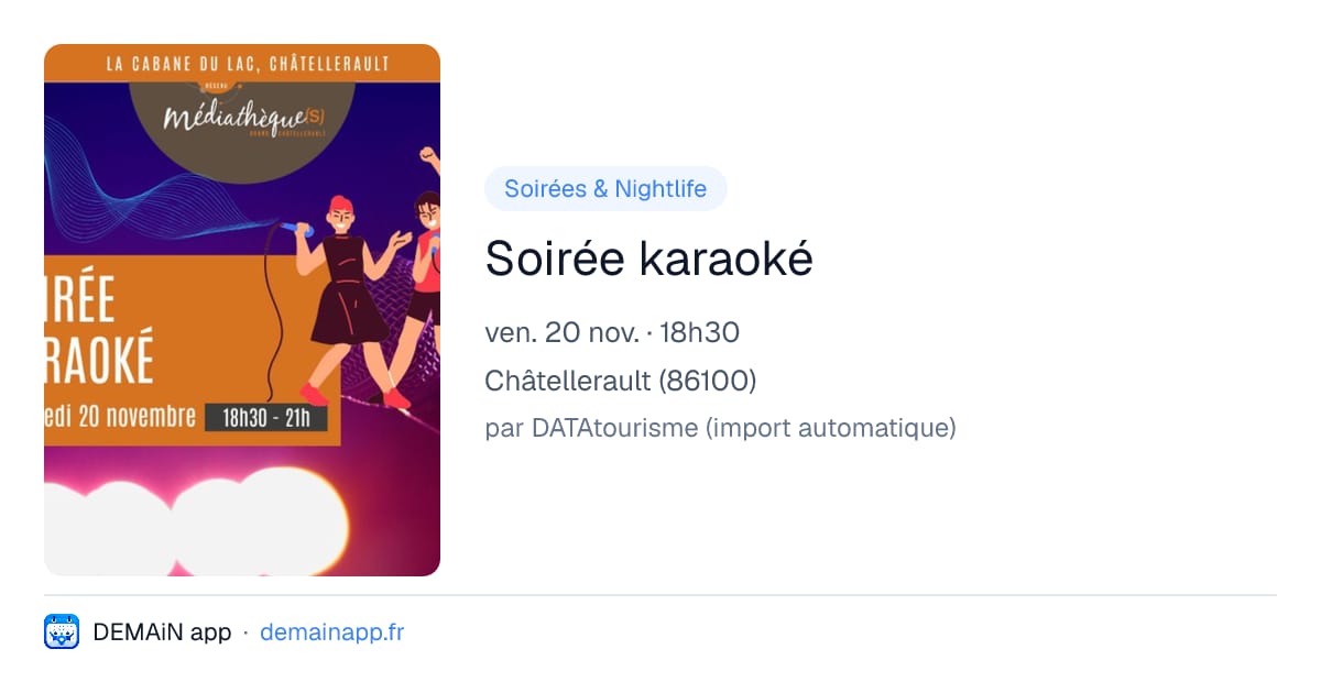 Soirée karaoké — Châtellerault