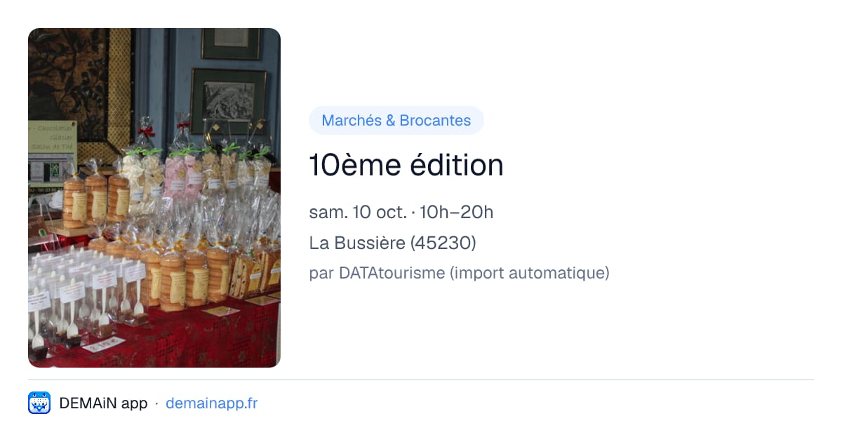 10ème édition — La Bussière