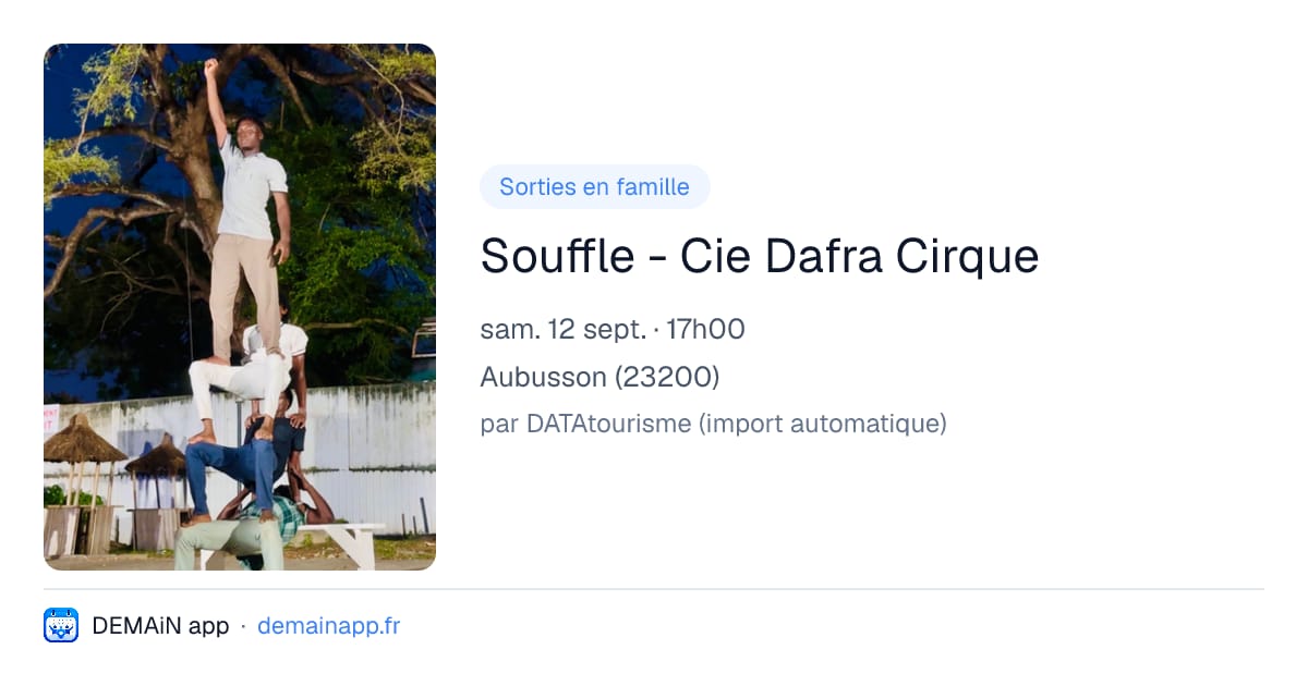 Souffle - Cie Dafra Cirque — Aubusson