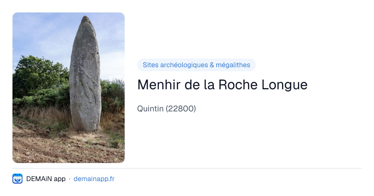 Menhir de la Roche Longue — Quintin