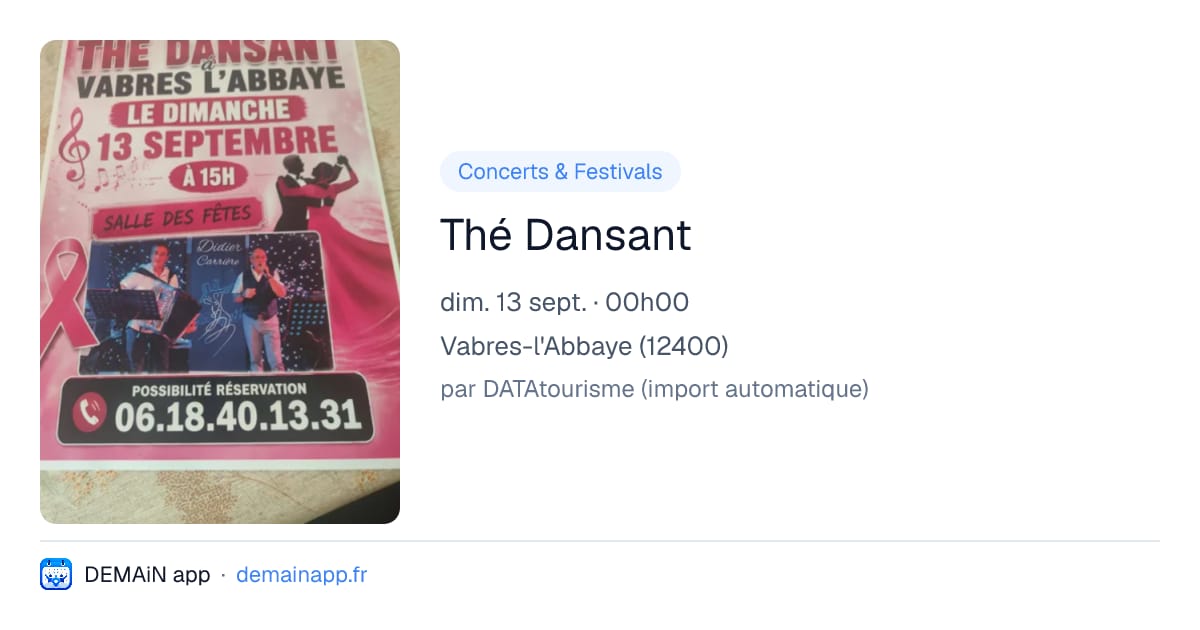 Thé Dansant — Vabres-l'Abbaye