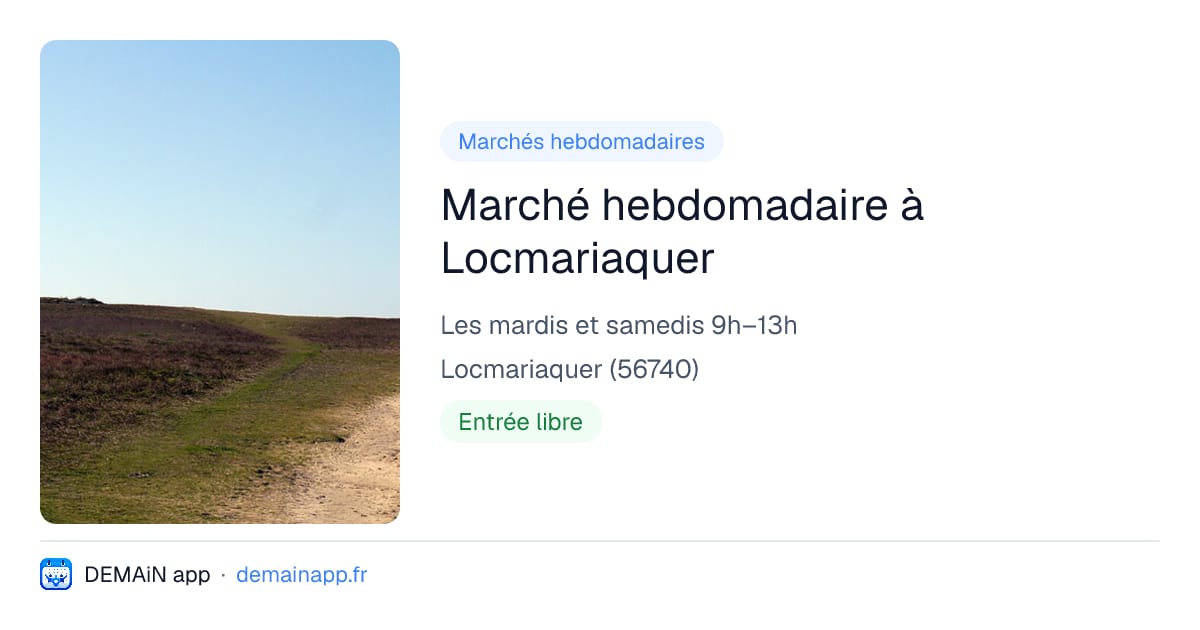 Marché hebdomadaire à Locmariaquer — Locmariaquer