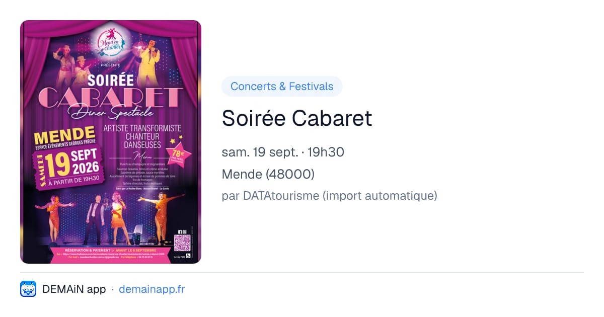Soirée Cabaret — Mende