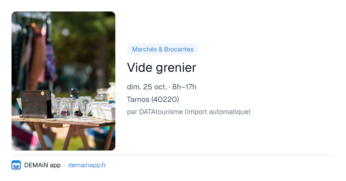 Vide grenier — Tarnos