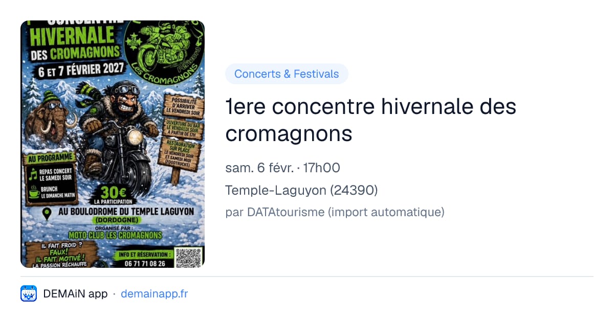 1ere concentre hivernale des cromagnons — Temple-Laguyon