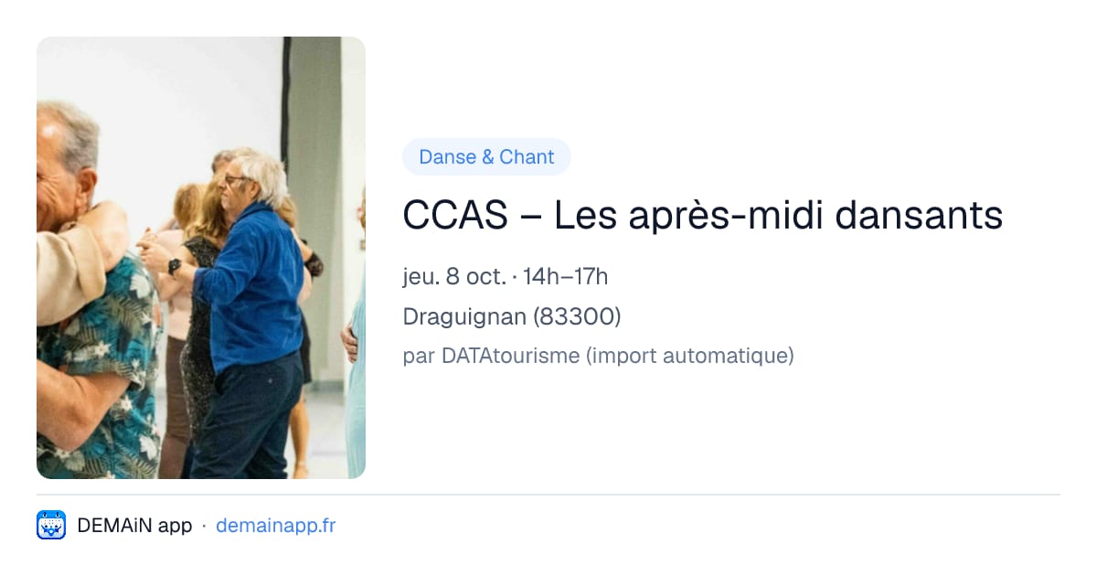 CCAS – Les après-midi dansants — Draguignan