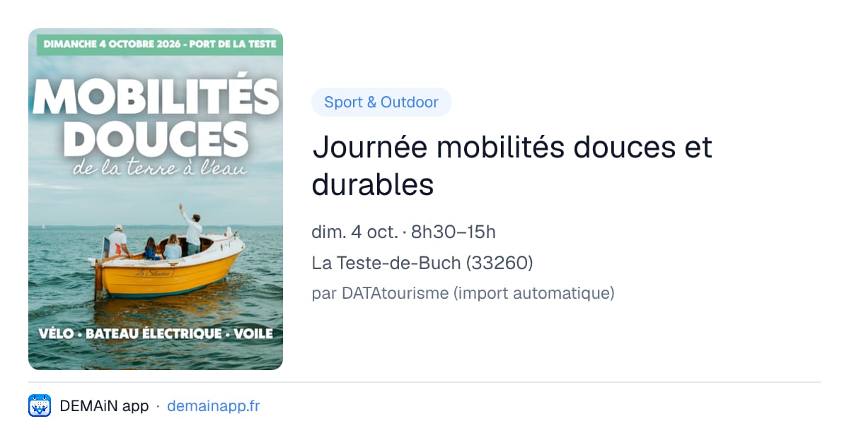 Journée mobilités douces et durables — La Teste-de-Buch