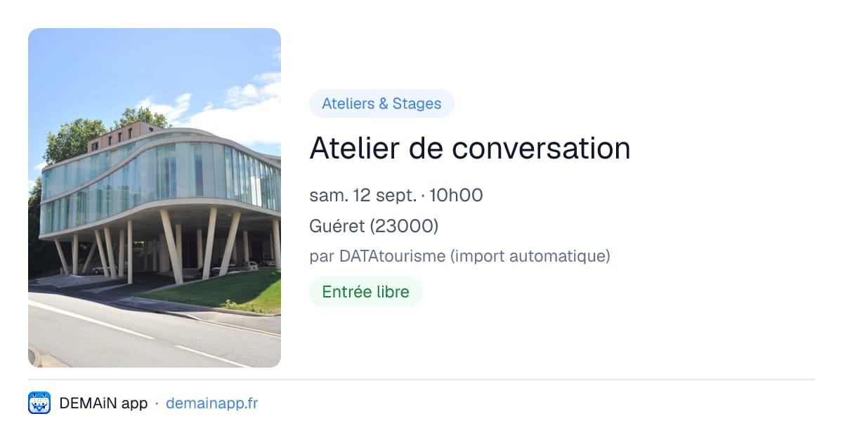Atelier de conversation — Guéret