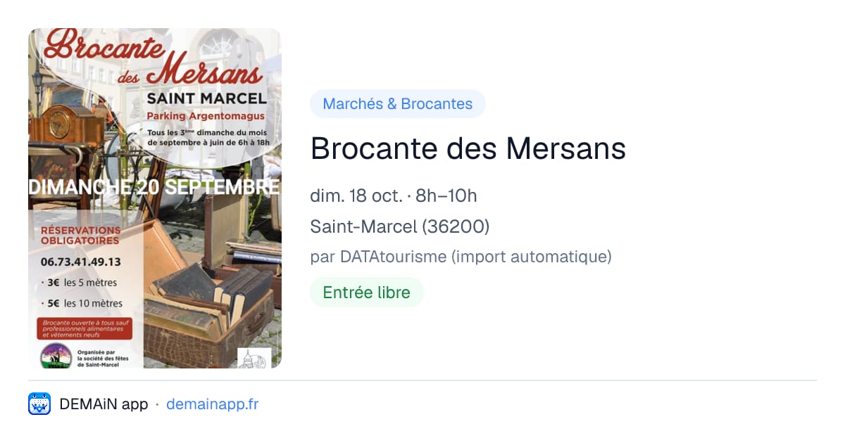 Brocante des Mersans — Saint-Marcel