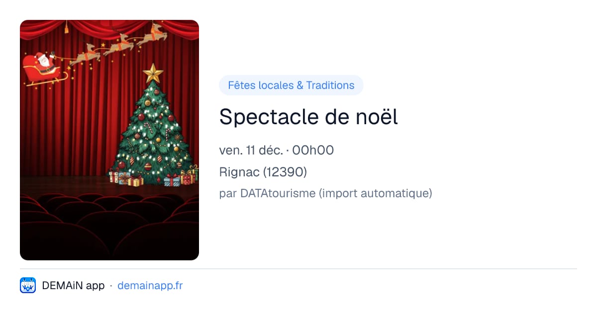 Spectacle de noël — Rignac