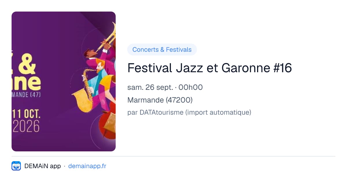 Festival Jazz et Garonne #16 — Marmande