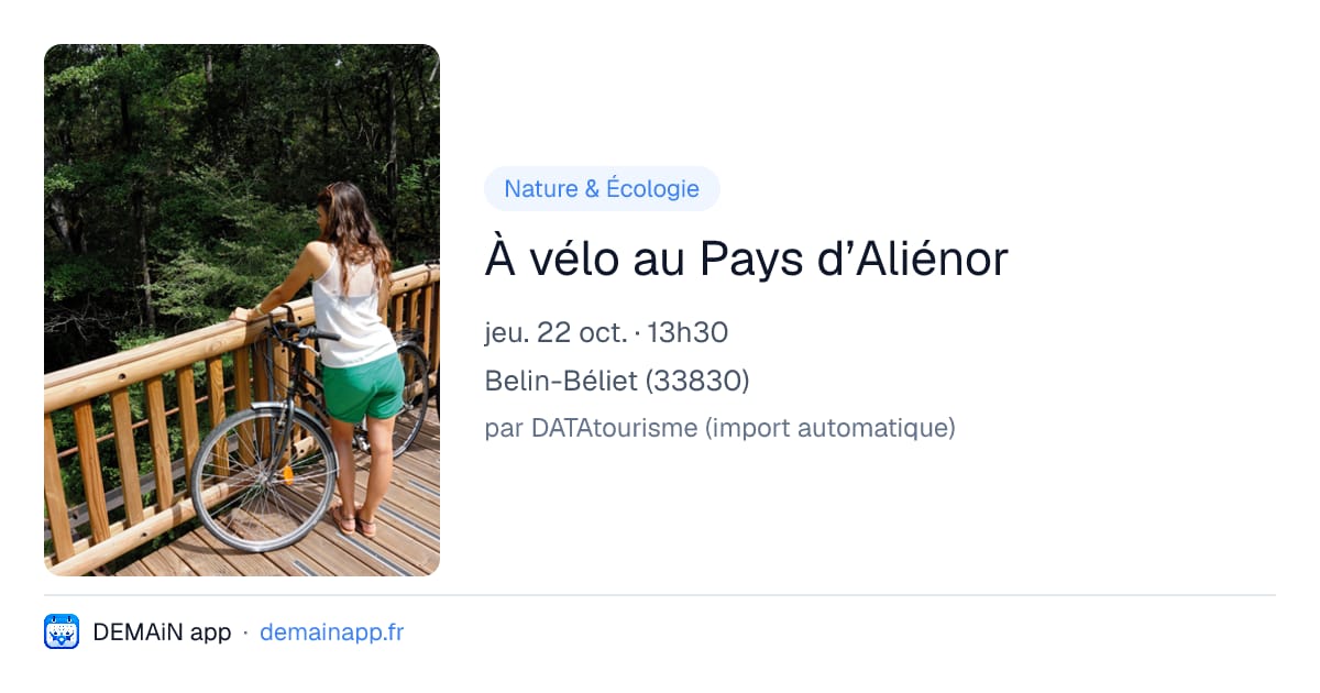 À vélo au Pays d’Aliénor — Belin-Béliet