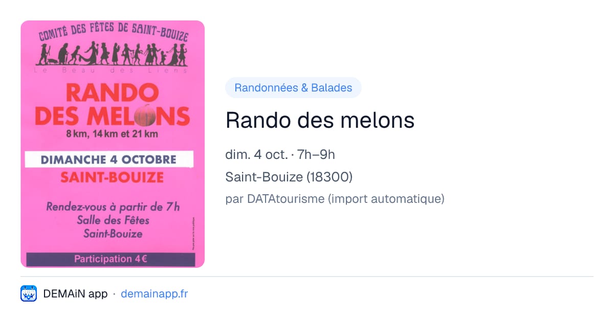 Rando des melons — Saint-Bouize