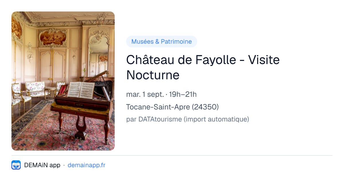 Château de Fayolle - Visite Nocturne — Tocane-Saint-Apre