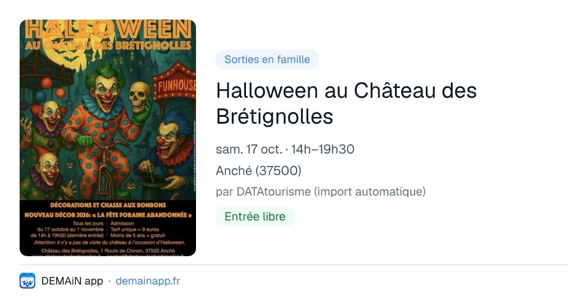 Halloween au Château des Brétignolles — Anché