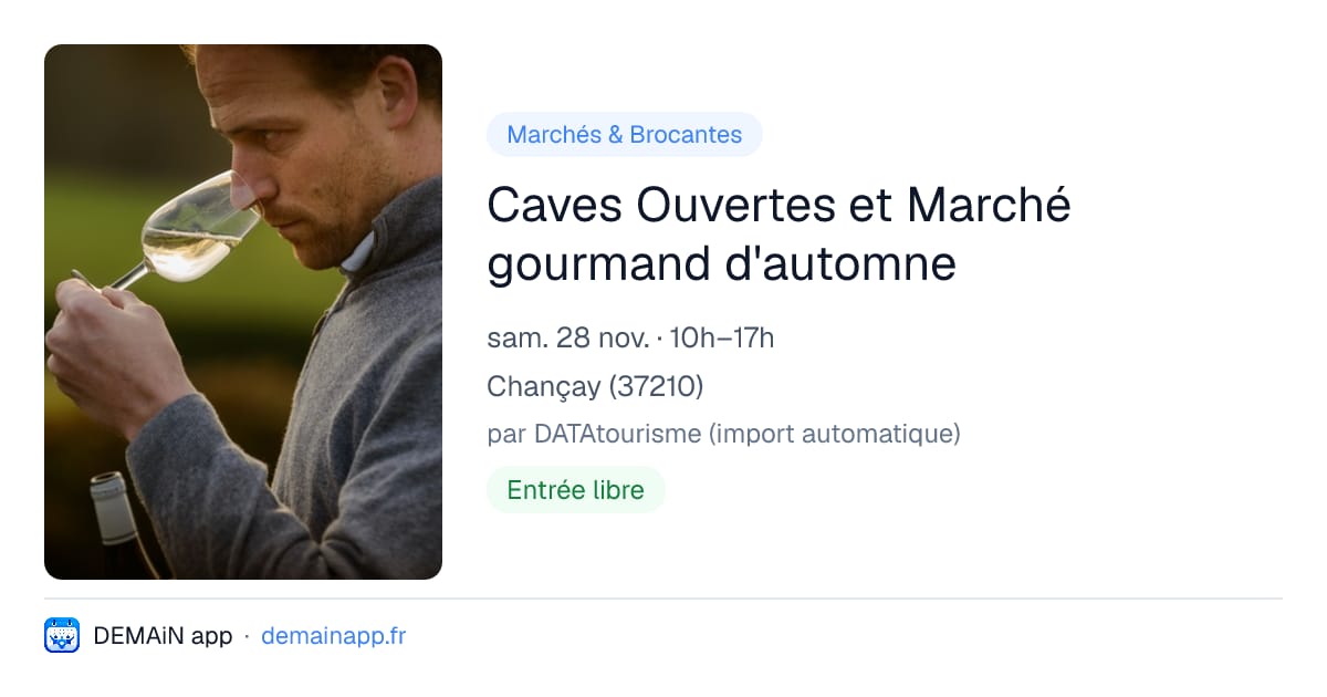 Caves Ouvertes et Marché gourmand d'automne — Chançay