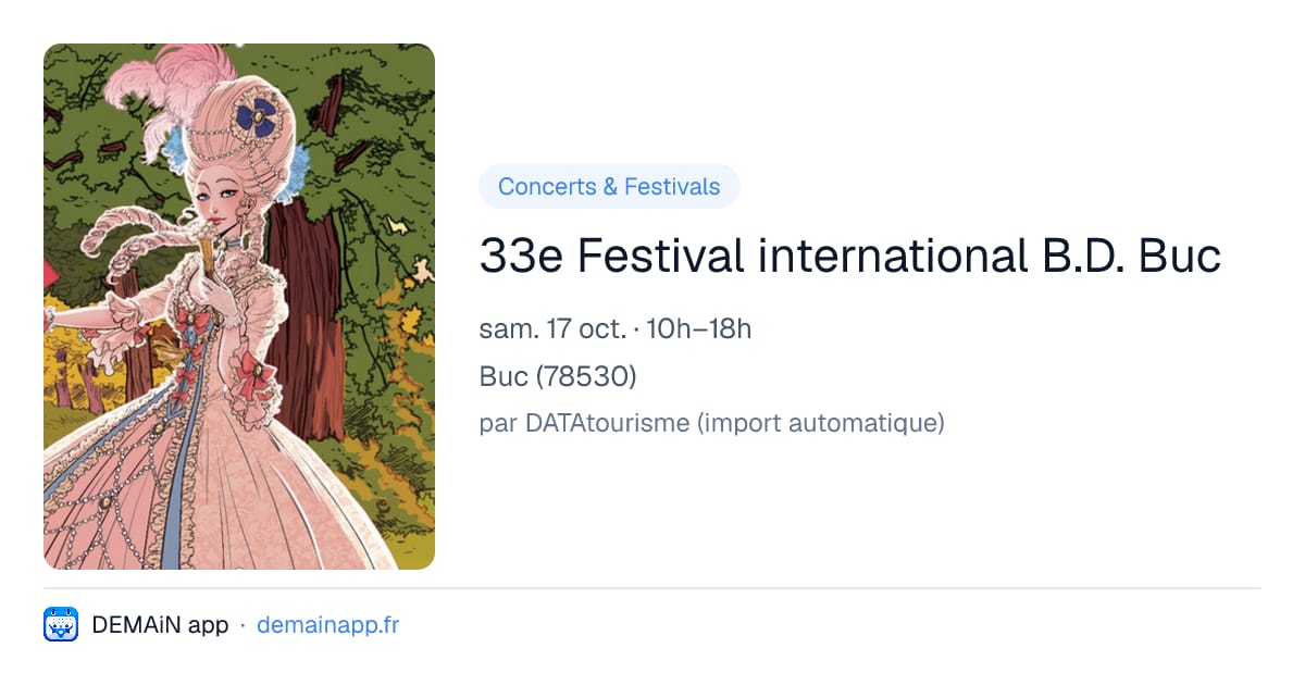 33e Festival international B.D. Buc — Buc