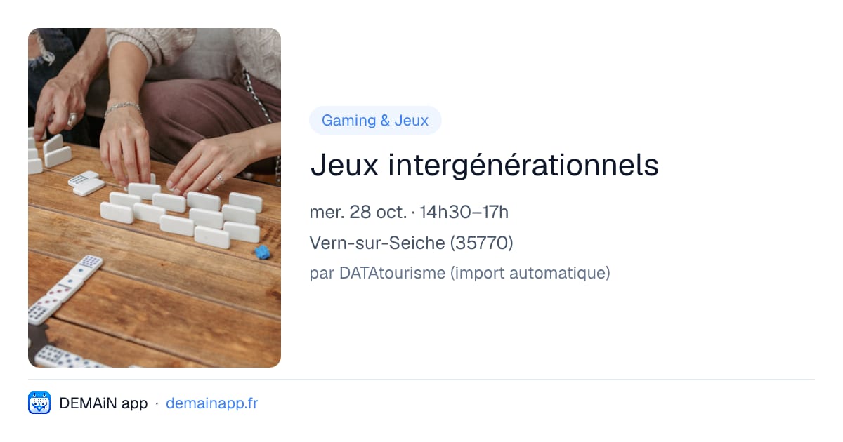Jeux intergénérationnels — Vern-sur-Seiche