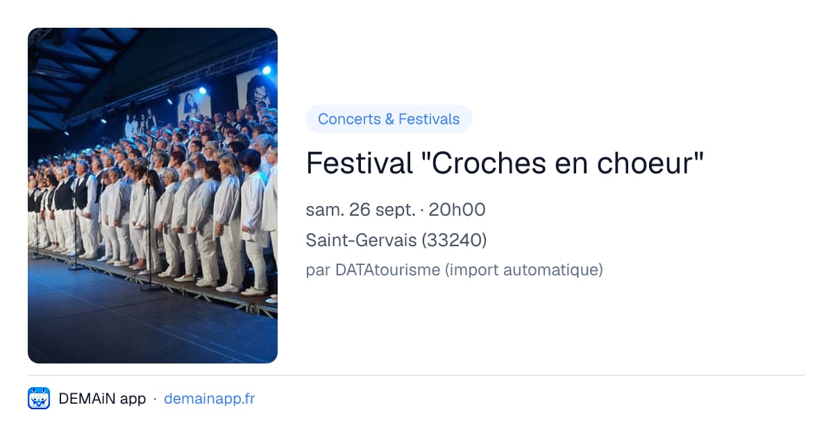 Festival "Croches en choeur" — Saint-Gervais