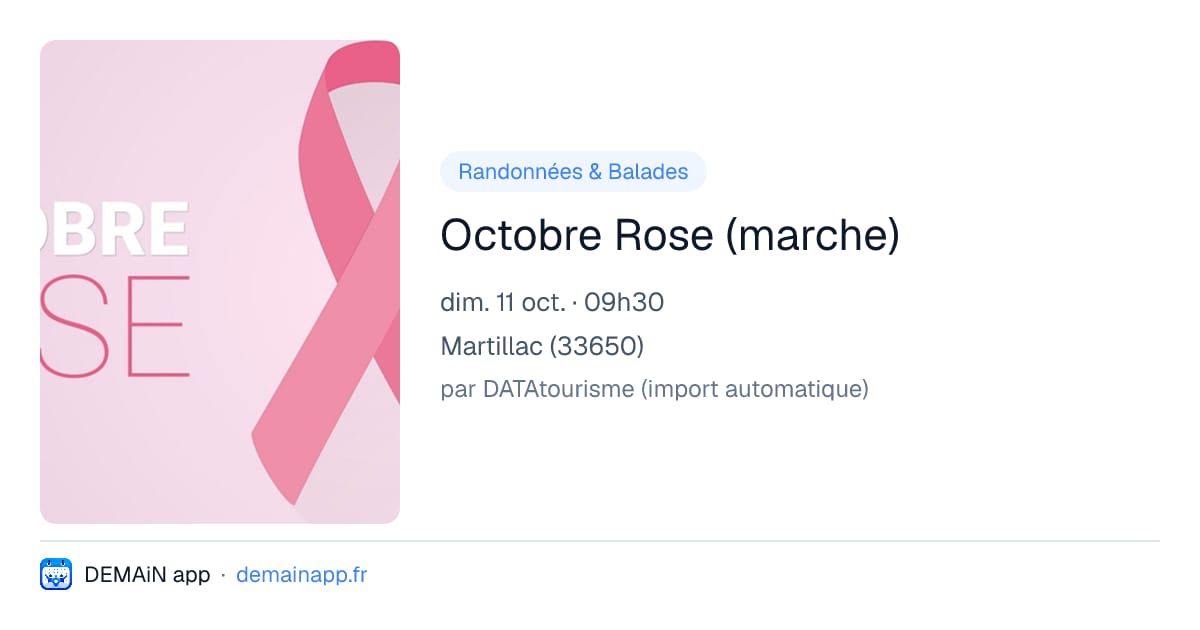 Octobre Rose (marche) — Martillac