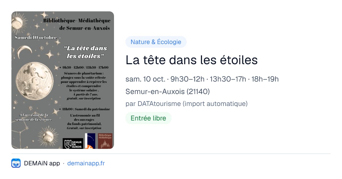La tête dans les étoiles — Semur-en-Auxois