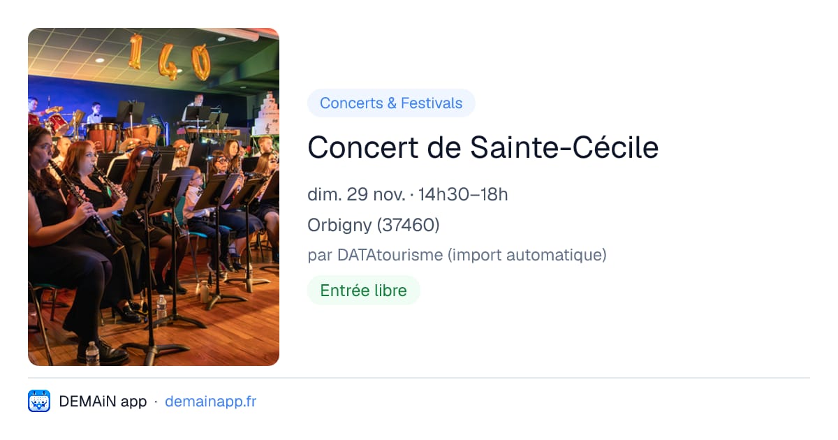 Concert de Sainte-Cécile — Orbigny