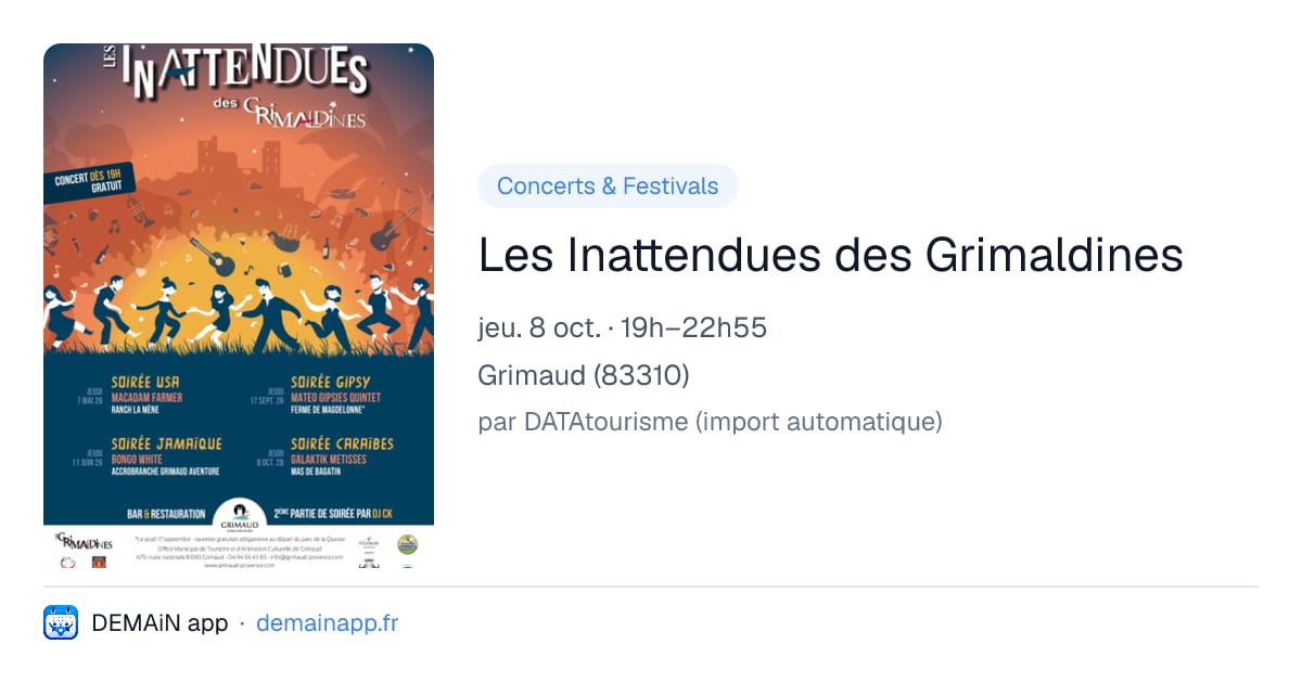 Les Inattendues des Grimaldines — Grimaud