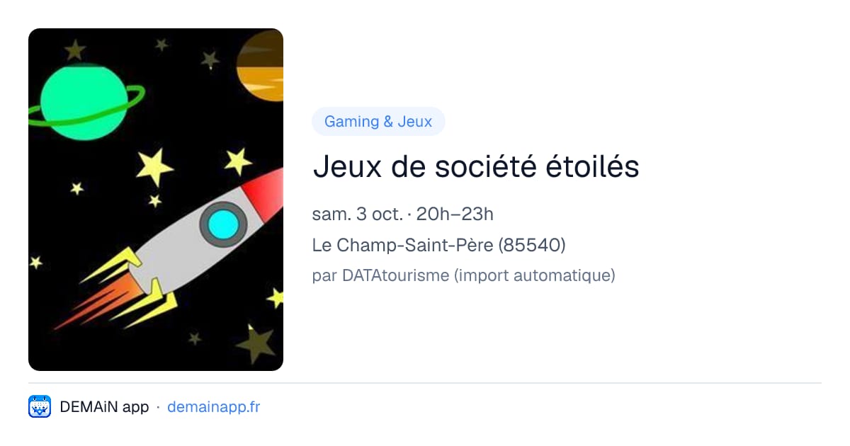 Jeux de société étoilés — Le Champ-Saint-Père
