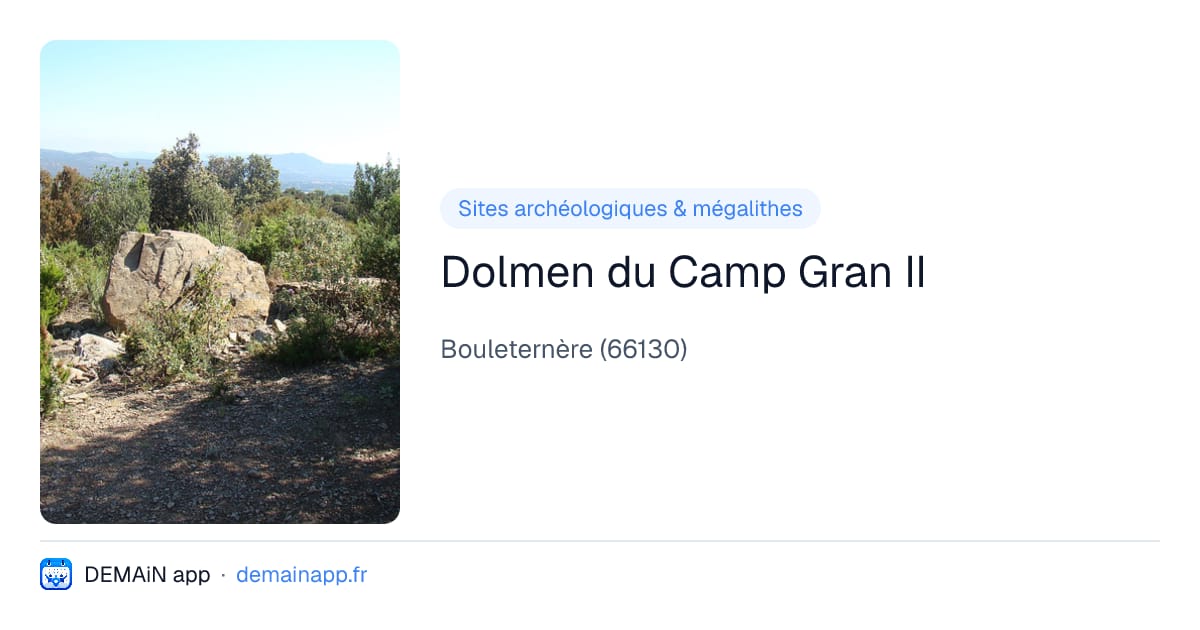 Dolmen du Camp Gran II — Bouleternère