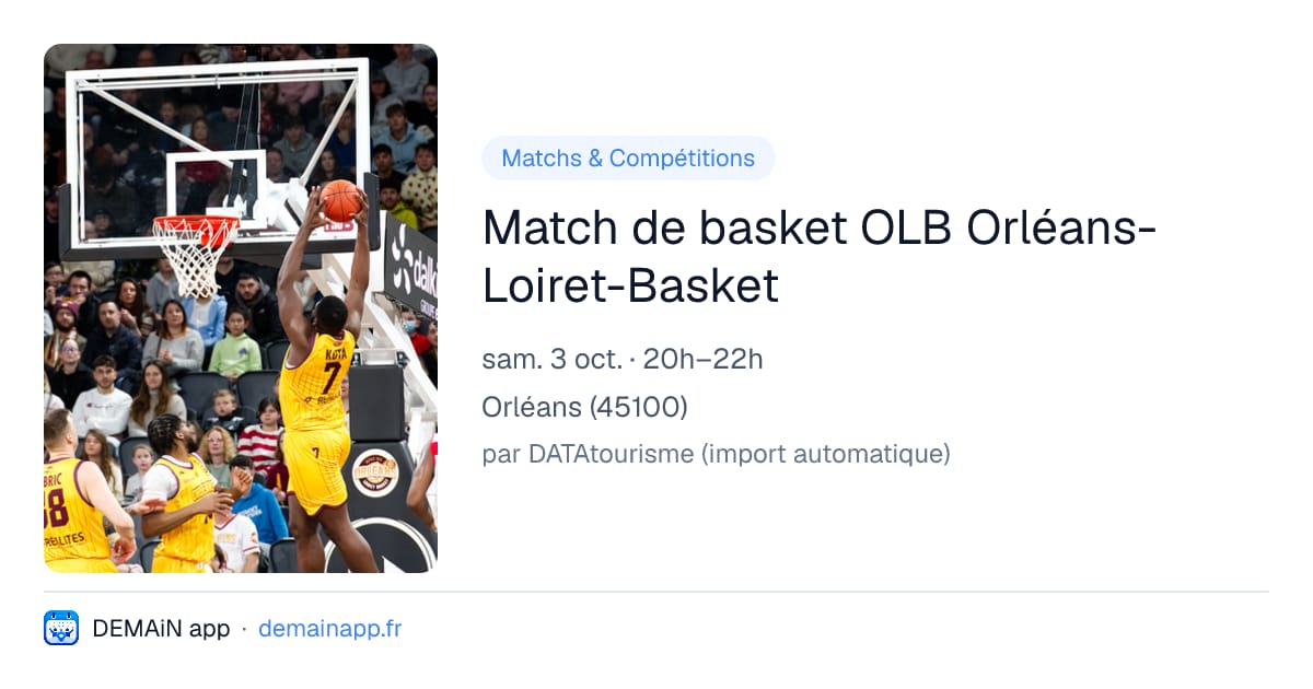 Match de basket OLB Orléans-Loiret-Basket — Orléans