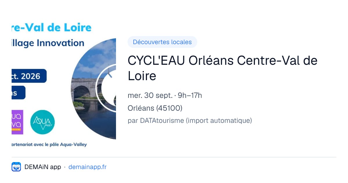 CYCL'EAU Orléans Centre-Val de Loire — Orléans