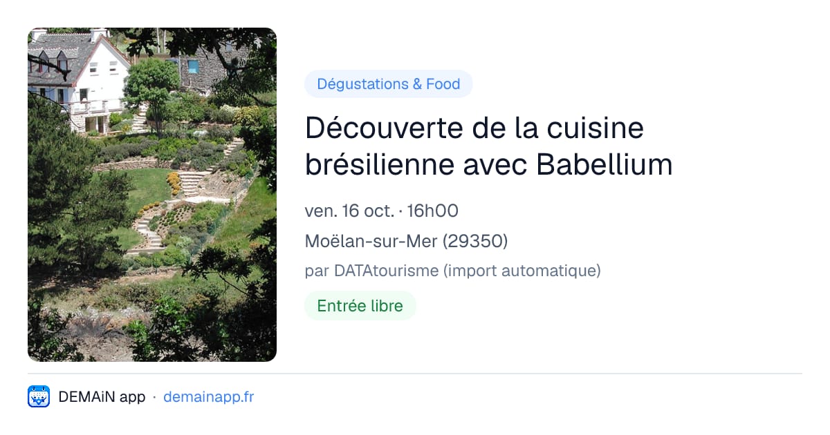 Découverte de la cuisine brésilienne avec Babellium — Moëlan-sur-Mer