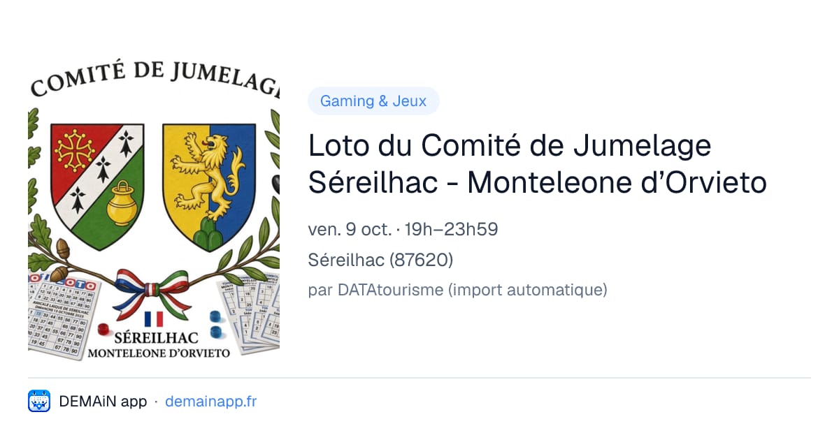 Loto du Comité de Jumelage Séreilhac - Monteleone d’Orvieto — Séreilhac